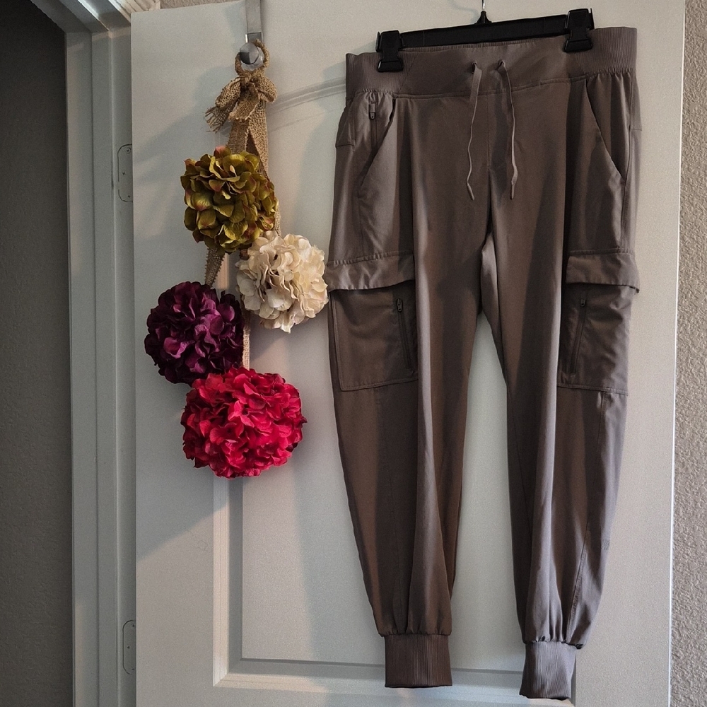 Women's All In Motion Taupe Cargo Jogger Pants
